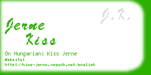 jerne kiss business card